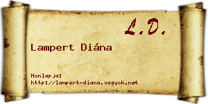Lampert Diána névjegykártya